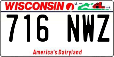 WI license plate 716NWZ
