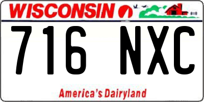 WI license plate 716NXC