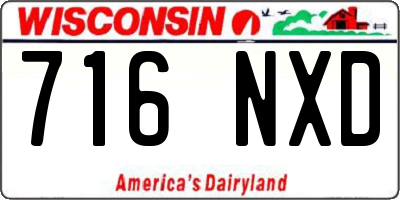 WI license plate 716NXD