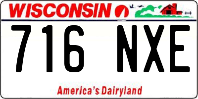 WI license plate 716NXE