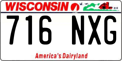 WI license plate 716NXG