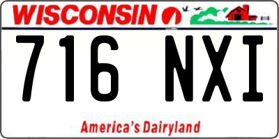 WI license plate 716NXI