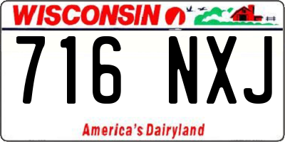 WI license plate 716NXJ