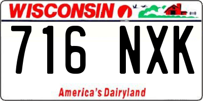 WI license plate 716NXK