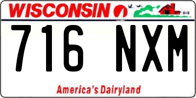 WI license plate 716NXM
