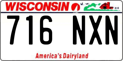 WI license plate 716NXN