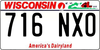 WI license plate 716NXO