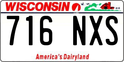 WI license plate 716NXS
