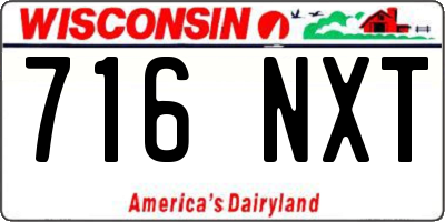 WI license plate 716NXT