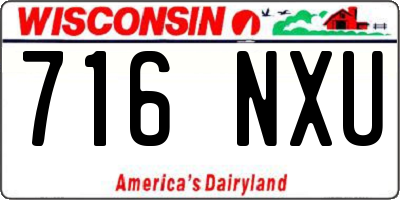 WI license plate 716NXU