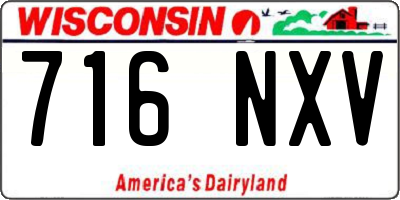 WI license plate 716NXV
