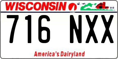 WI license plate 716NXX