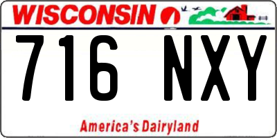 WI license plate 716NXY