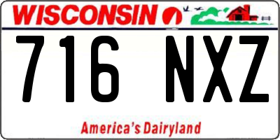 WI license plate 716NXZ