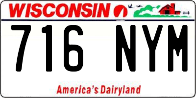 WI license plate 716NYM