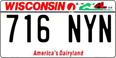 WI license plate 716NYN