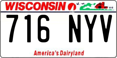 WI license plate 716NYV
