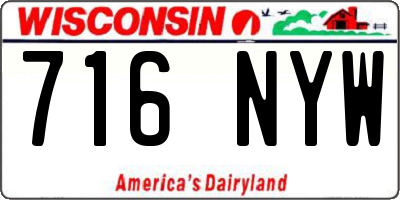WI license plate 716NYW