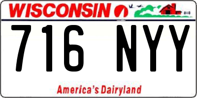 WI license plate 716NYY