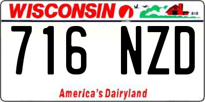 WI license plate 716NZD