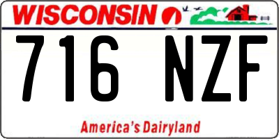WI license plate 716NZF
