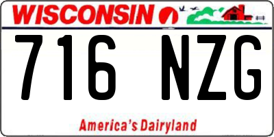 WI license plate 716NZG