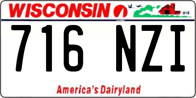WI license plate 716NZI