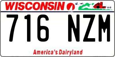 WI license plate 716NZM