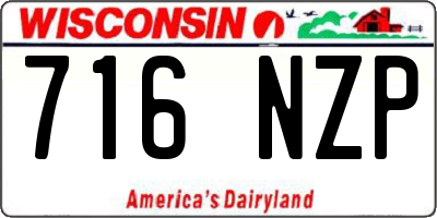 WI license plate 716NZP
