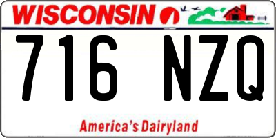 WI license plate 716NZQ