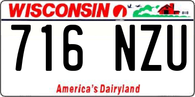 WI license plate 716NZU