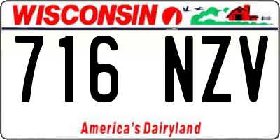 WI license plate 716NZV