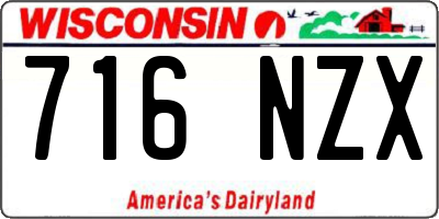 WI license plate 716NZX