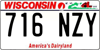 WI license plate 716NZY