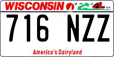 WI license plate 716NZZ