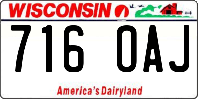 WI license plate 716OAJ