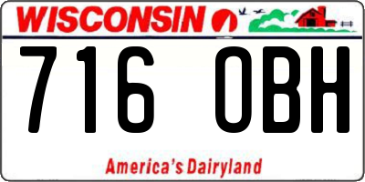 WI license plate 716OBH
