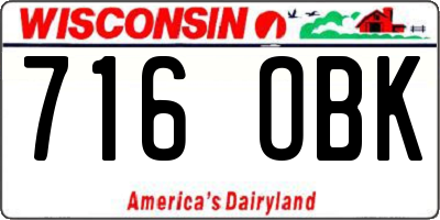 WI license plate 716OBK