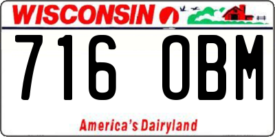 WI license plate 716OBM
