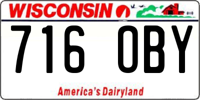WI license plate 716OBY