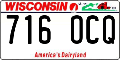 WI license plate 716OCQ