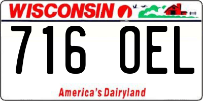 WI license plate 716OEL