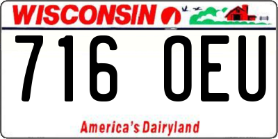 WI license plate 716OEU
