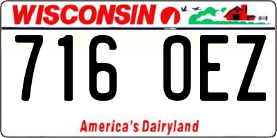 WI license plate 716OEZ