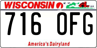 WI license plate 716OFG