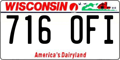 WI license plate 716OFI