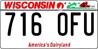 WI license plate 716OFU