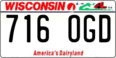 WI license plate 716OGD