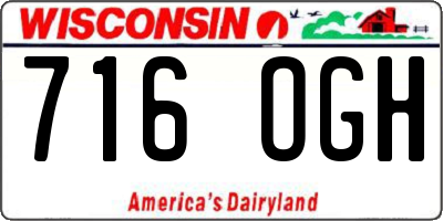 WI license plate 716OGH