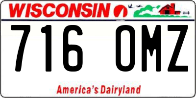 WI license plate 716OMZ